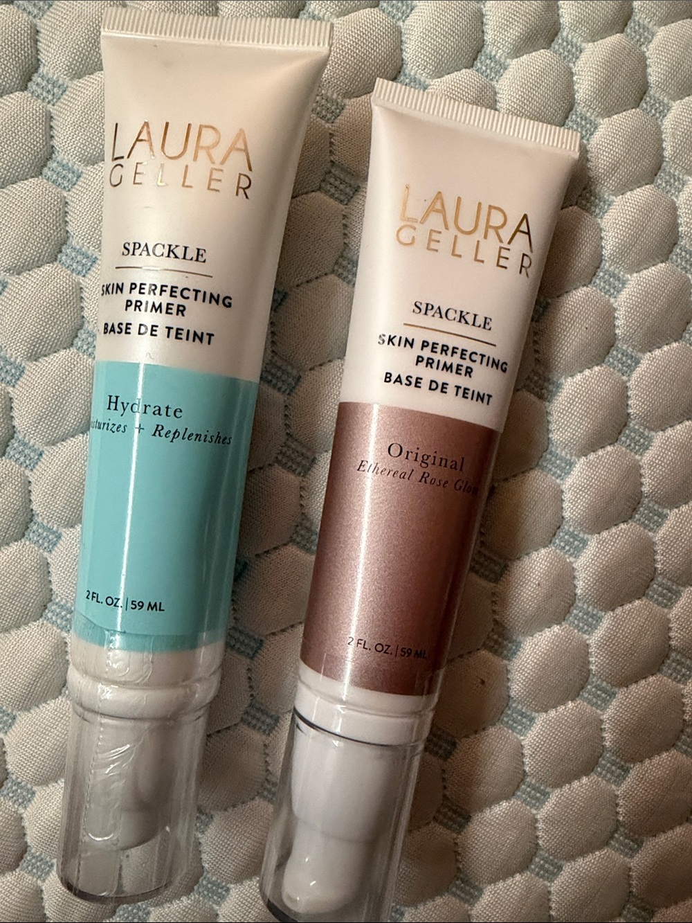 NEW LAURA GELLER Spackle Duo Skin Perfecting Primer Hydrate+EtherealRoseGlow $65